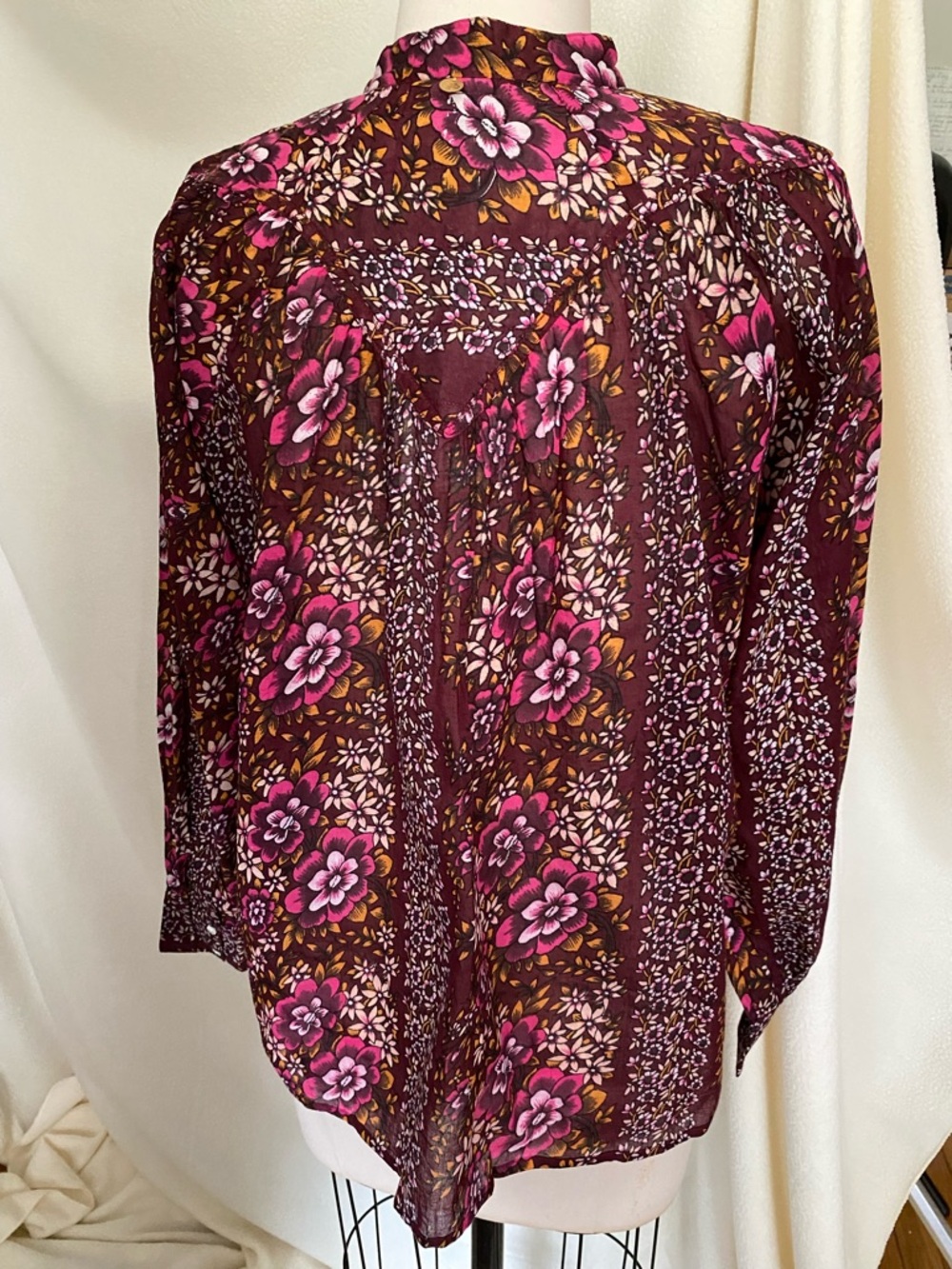Anthropologie floral cotton Avrile Blouse size M new with tag - Picture 6 of 8